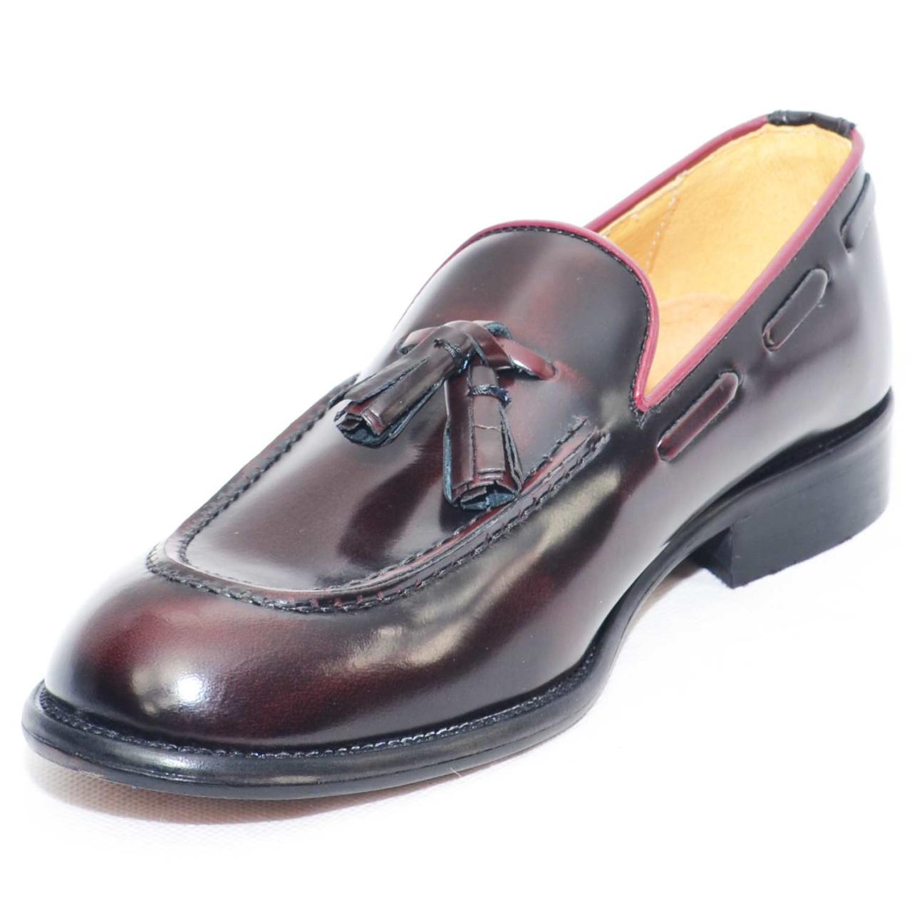 Scarpe eleganti inglese spazzolato cuoio vitello derby modello