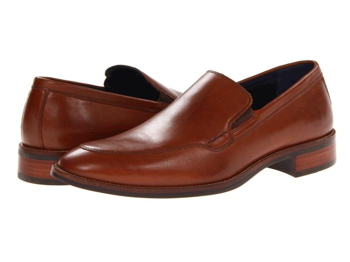 Mens brown slip on dress shoes