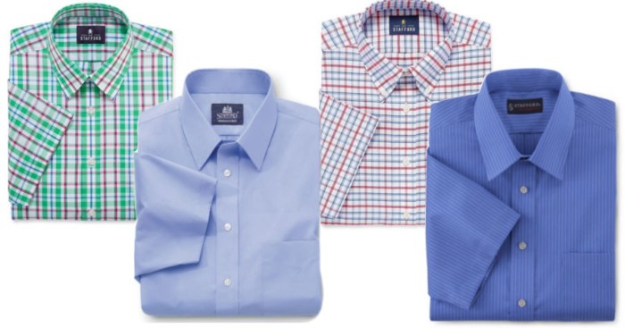 Mens stafford short sleeve dress shirts