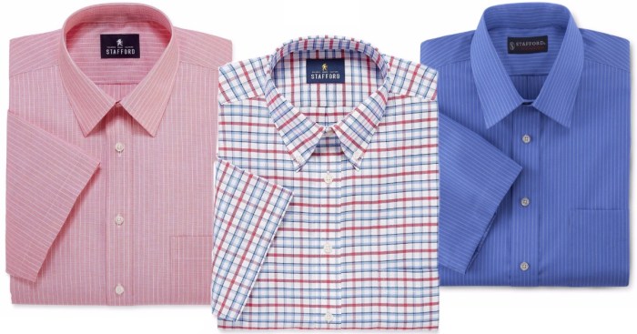 Mens Stafford Short Sleeve Dress Shirts Essential Style Statements